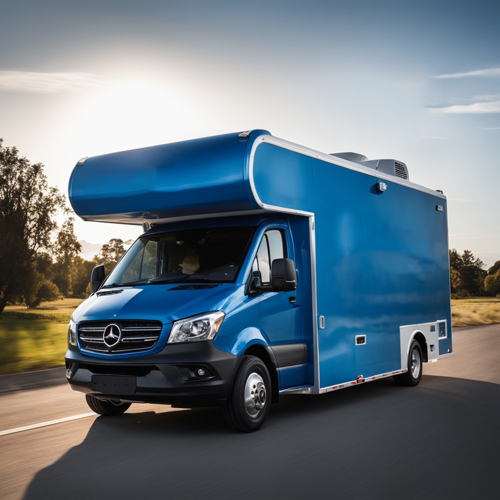 Mobile Audiology Vehicle - Blue - Road