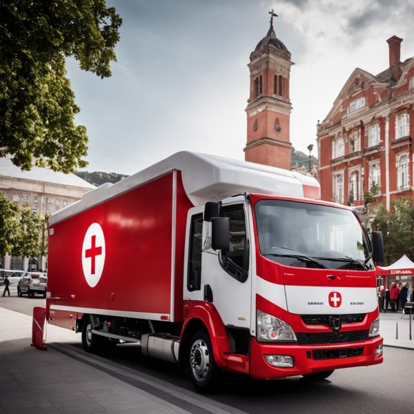 Mobile Blood Donation Vehicle - Red - Urban